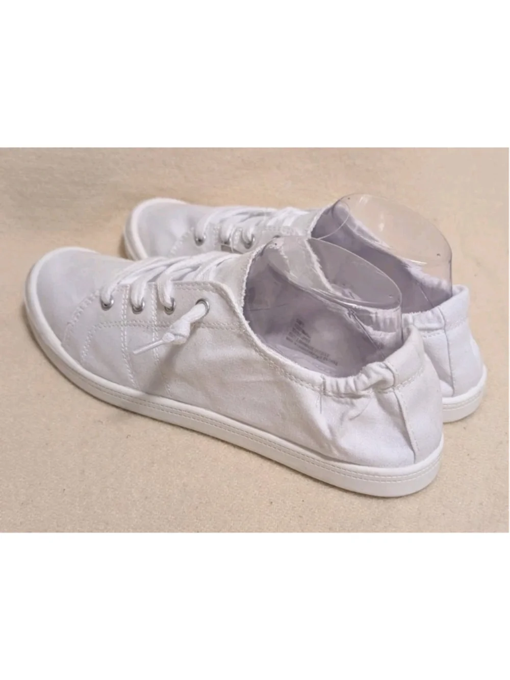 Maurices White Canvas Slip-on Lace Up Women's US Size 11 F109